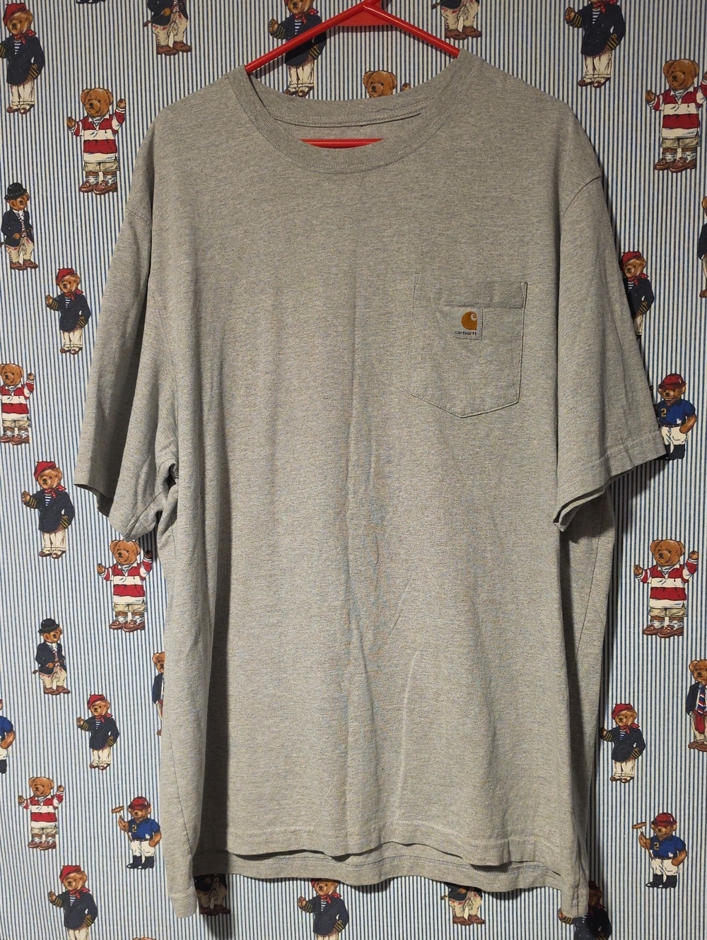 Carhartt Men’s Grey Pocket T-Shirt - Classic Work Tee Original Fit XL